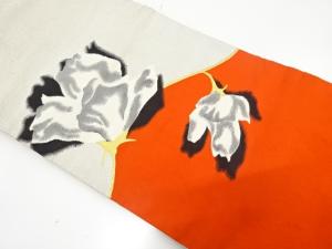 アンティーク　抽象薔薇模様織り出し名古屋帯（着用可）